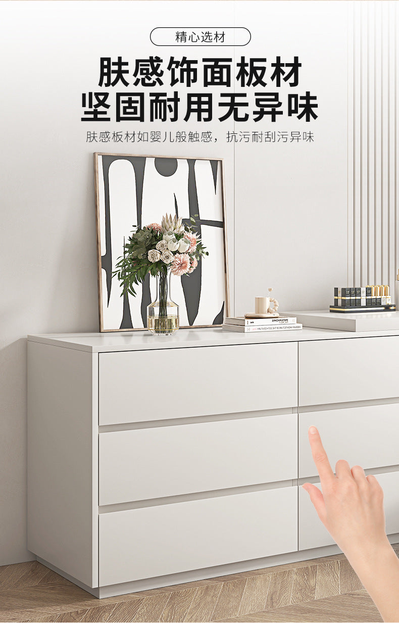 Custom Light Luxury Dressing Table Bedroom Small Apartment Modern Simple Skin Feel Gray Makeup Table Integrated Cabinet Makeup Desk Minimalist