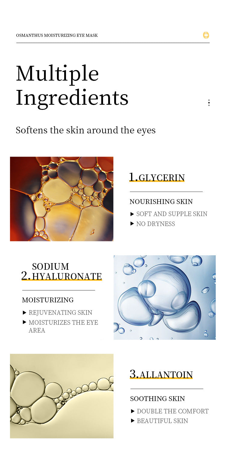 Golden Osmanthus Eye Mask Patch SADOER Moisturizing and Hydrating to Reduce Dark Circles  Foreign Trade Live Wholesale