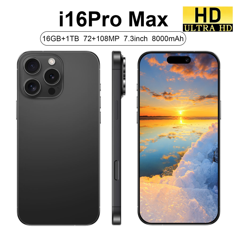 Hot-Selling Android Phone i16Pro Max Smartphone7.3Inch16+1T Factory Direct Sales of Mobile Phones