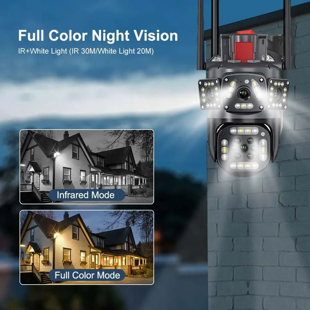 Multi-lens Three-screen Camera Wireless Network wifi Remote Gun Ball Linkage Outdoor Intelligent Monitoring