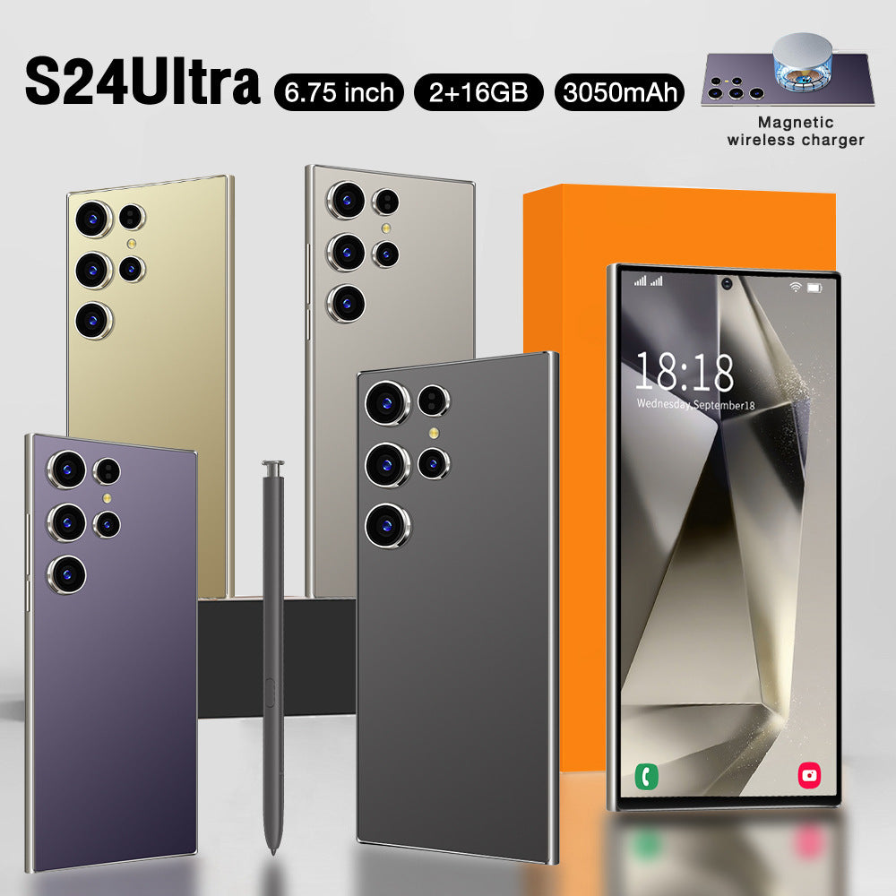 S24Ultra Android Phone1:1Wireless Charging6.75Inch4G Smartphone3+64Delivery