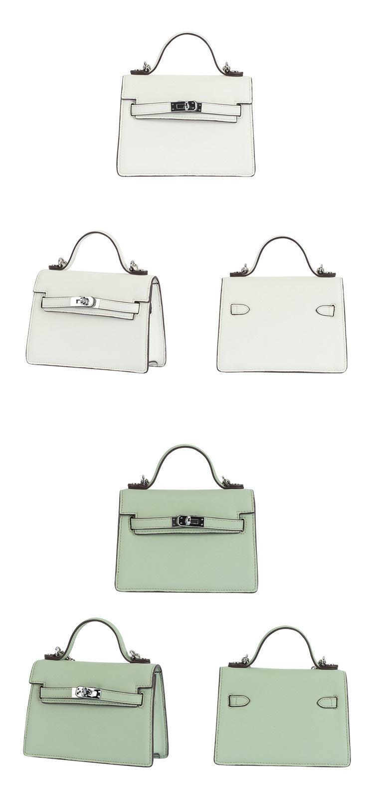 Palm Print Versatile Kelly Bag2024New versatile cute compact MINI Single Shoulder Crossbody Small Square Bag for Women