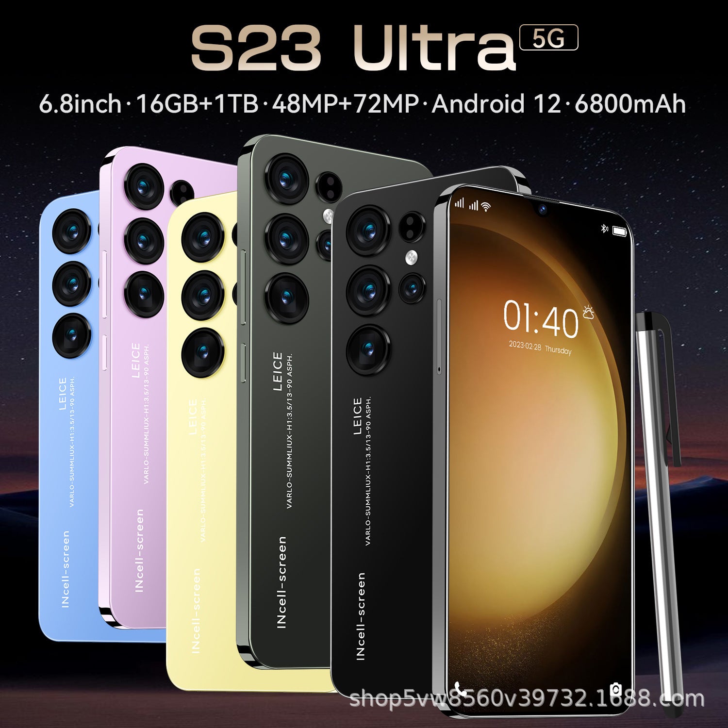 New S23+Ultra Specially designed for high-definition smartphones16+1T Large Memory Source Factory