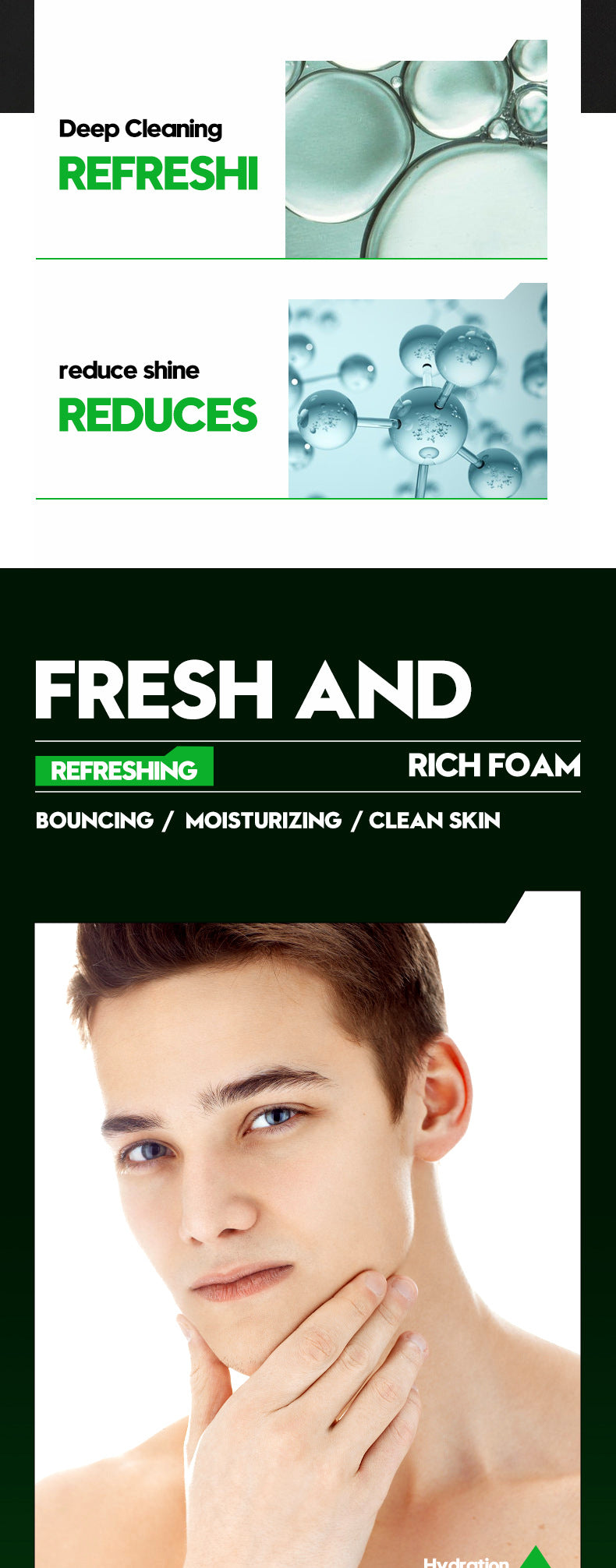 Men's Facial Cleanser100g Cool and Refreshing Men's Cleansing Face Wash for  Wholesale