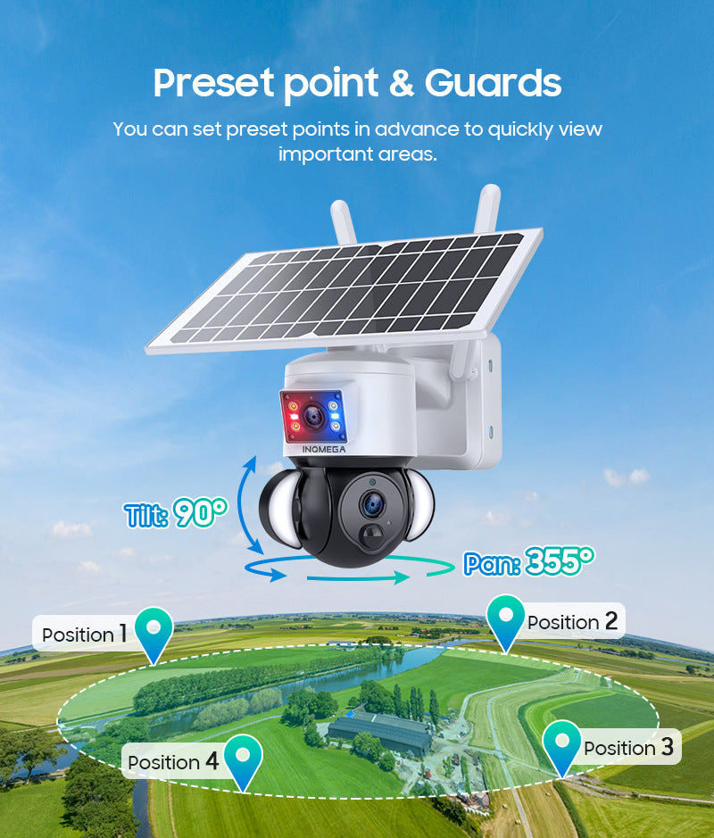 Private Model4G Solar-powered Camera600Wan Camera HD Outdoor Wireless WiFi Infrared Monitoring