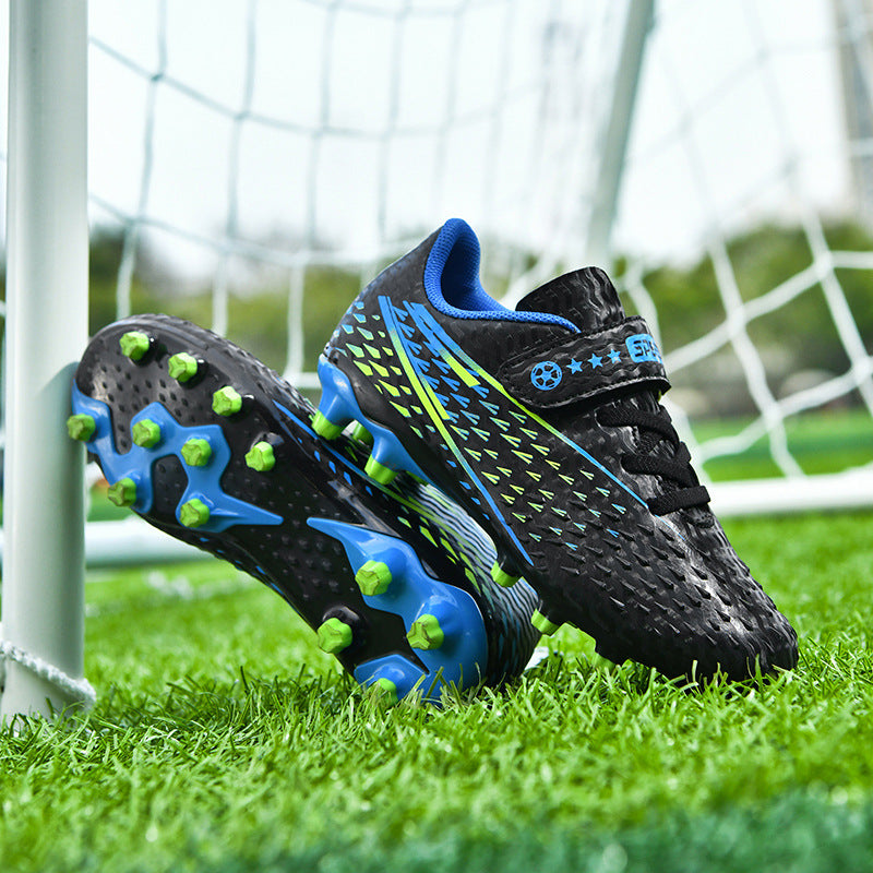 2025New Football Shoes for Men and Women, Medium and Large Children, Students, Long Spike Training Shoes, Youth Grass and Artificial Grass Field Sports