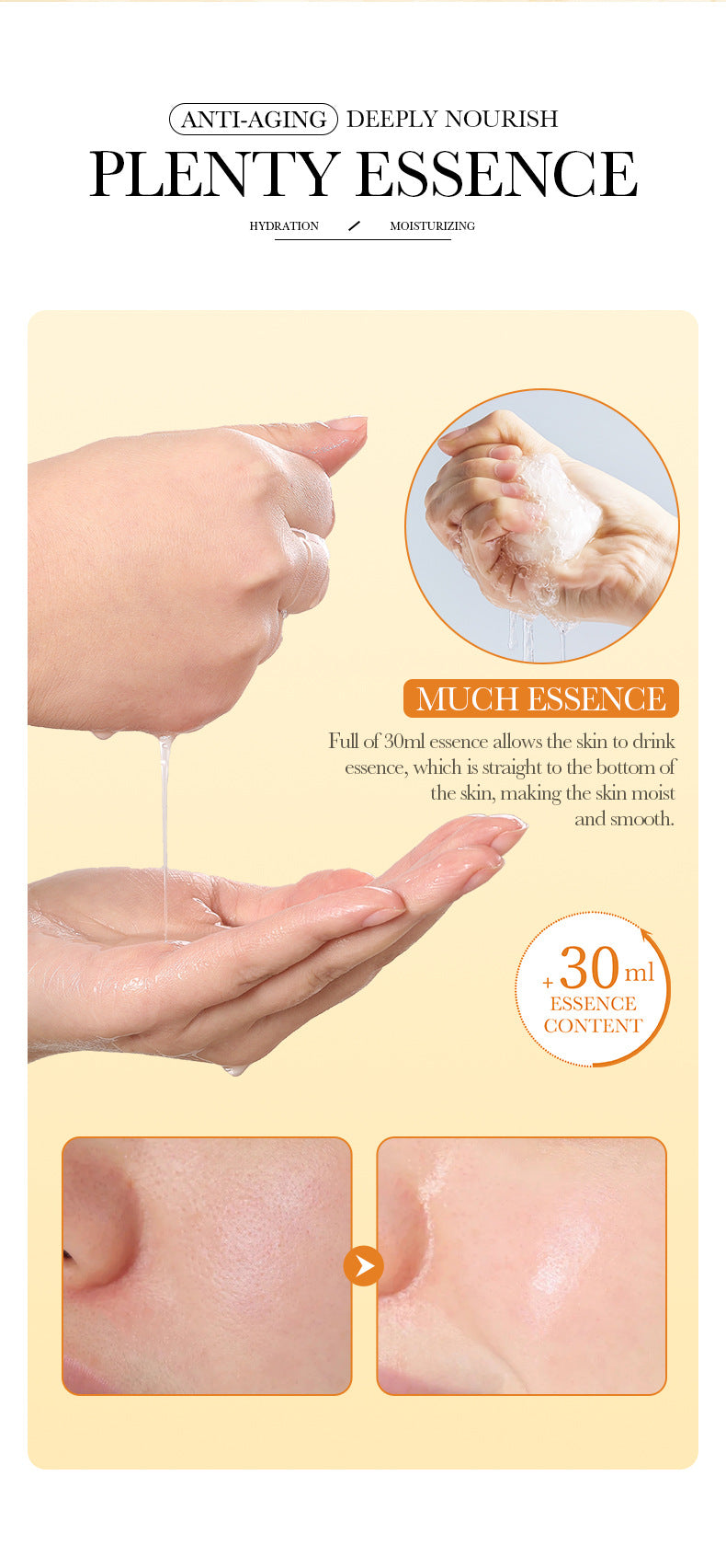 Mask30gBIOAOUA Honey Hydrating Pearl Moisturizing Rose Snail Moisturizing  Foreign Trade Wholesale