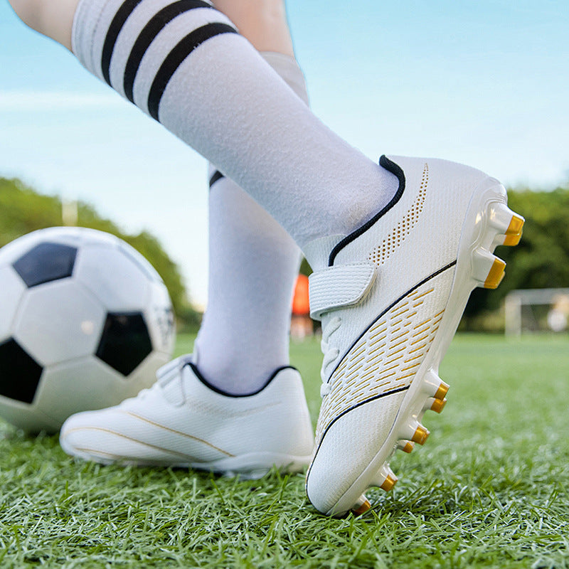 2025New Football Shoes for Men and Women, Medium and Large Children, Students, Long Spike Training Shoes, Youth Grass and Artificial Grass Field Sports