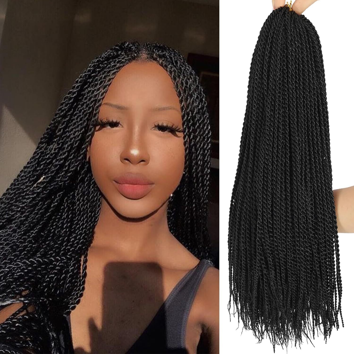 TEMU Hot Selling Export Wig Two Strands Fine Synthetic Wig Two detailed distinction