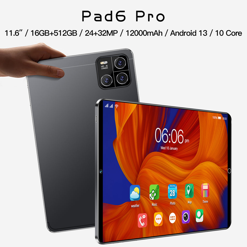 Globally Exclusive Smart Tablet Pad6 16+512G Large Memory Tablet Source Factory Exclusive Supply