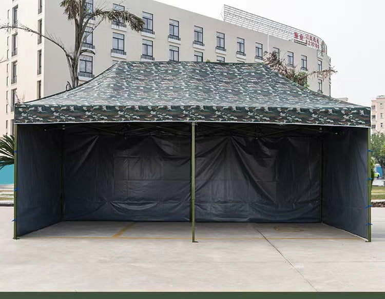 Outdoor Camouflage Tent Four-Corner Rain Shelter Umbrella Folding Tent Rain Cover Stall Tent Rainproof Sunshade Four-Corner Canopy