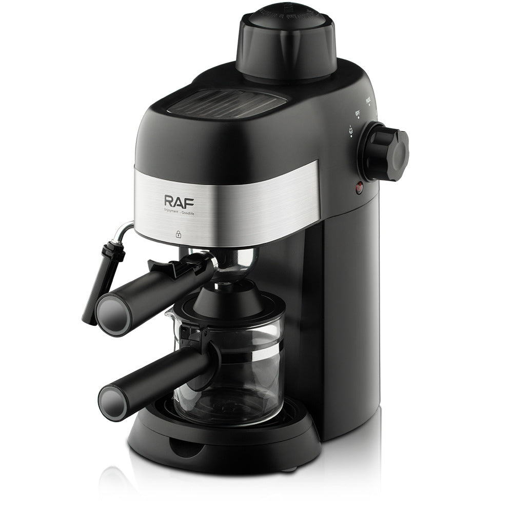 RAF European Standard Italian Coffee Machine for Home Use, Small Semi-Automatic High-Pressure Steam Milk Frother for Office