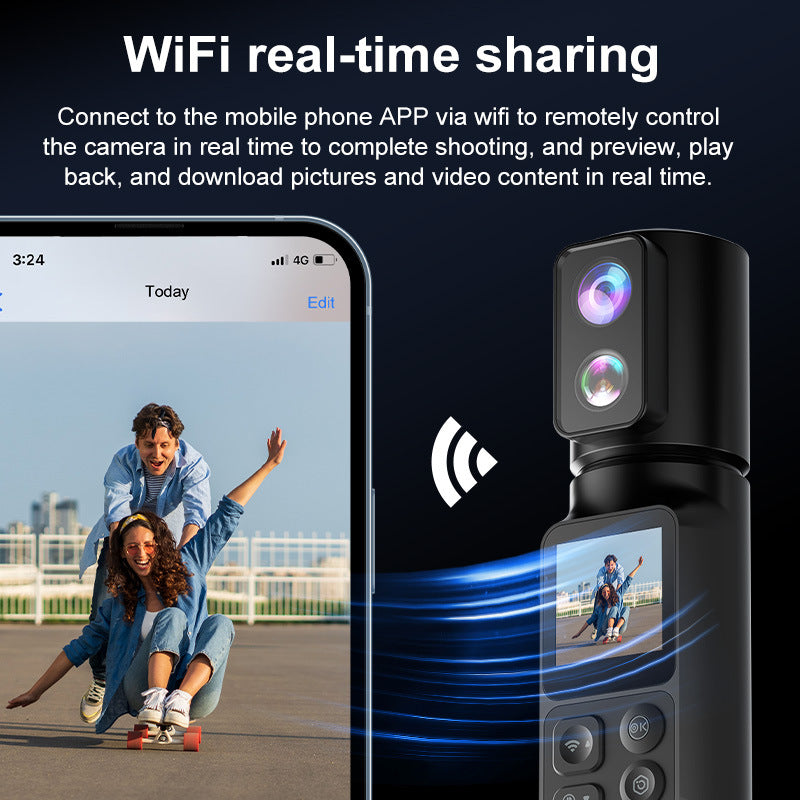 6k Handheld Action Camera EIS Anti-Shake HD wifi Outdoor wireless shooting cycling and skiing camera