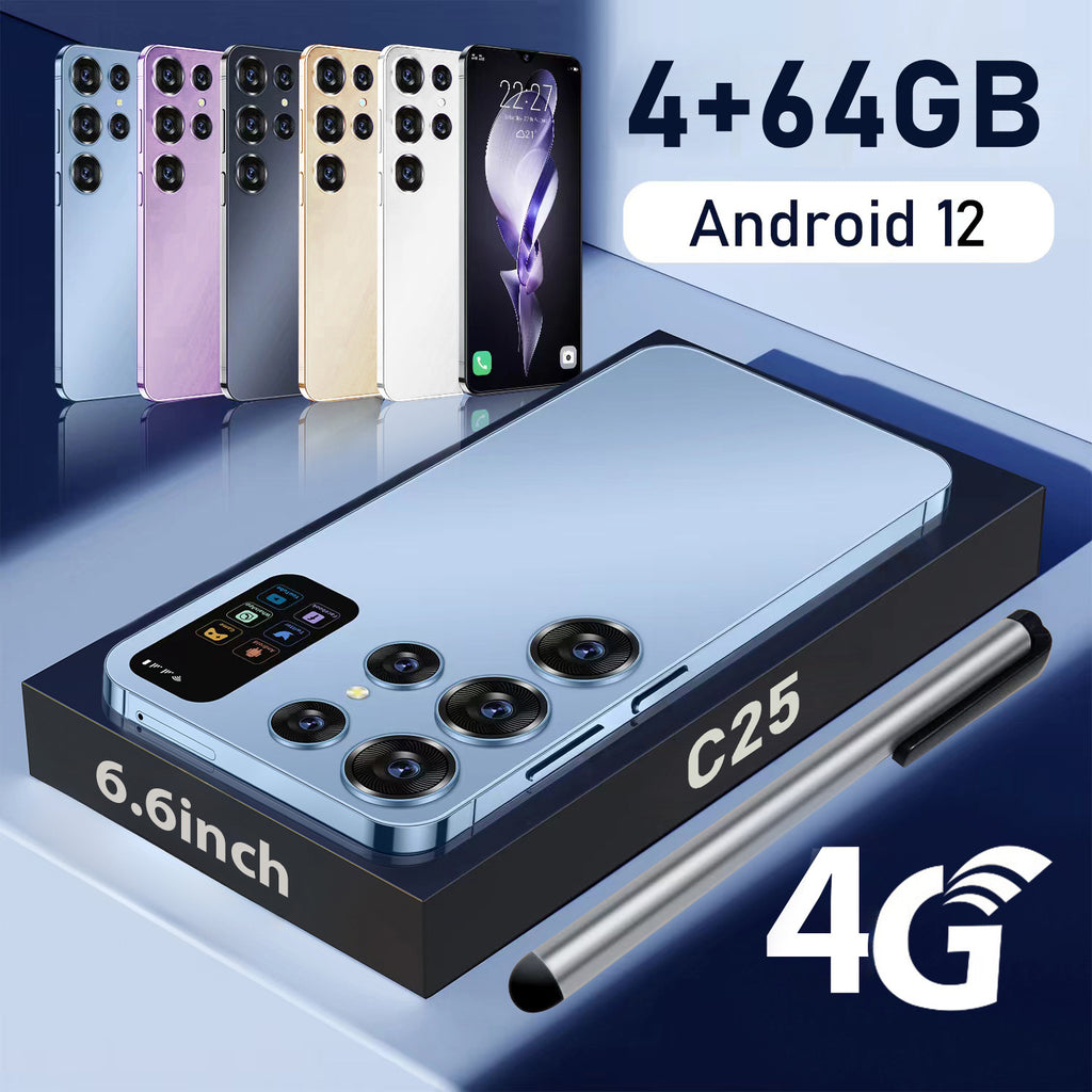 new smartphone C25 Android7.3Inch Large Screen4+64G Smartphone Shopee