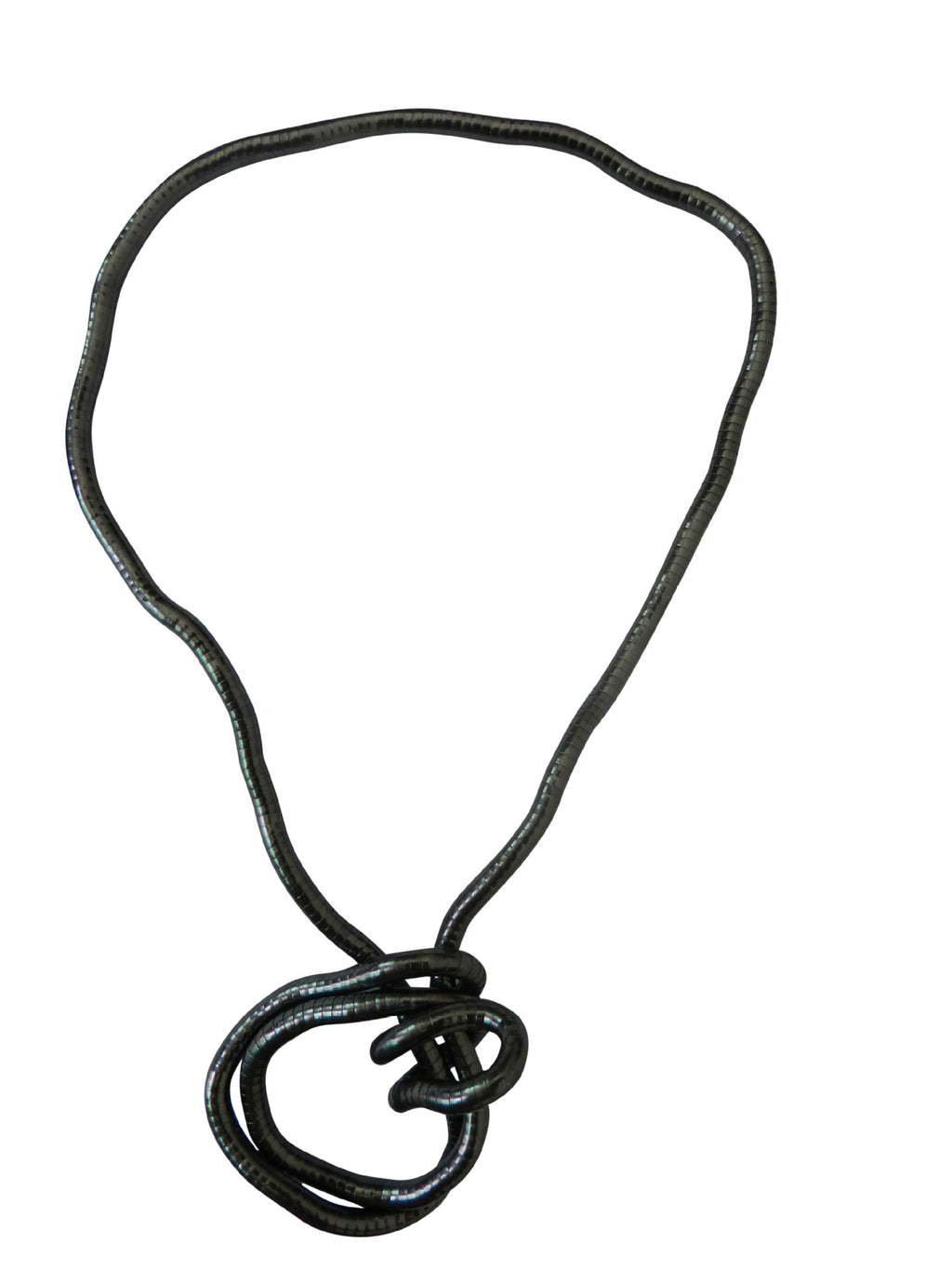 Wrapped Snake Necklace Without Head and Tail90cm White K Iron-plated Irregular Snake Year Necklace Flexible Bendable Snake Bone Necklace