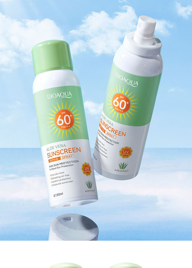 BIOAOUA Aloe Vera Sunscreen Sunscreen Isolation Refreshing Three-in-One Sunscreen Spray Wholesale
