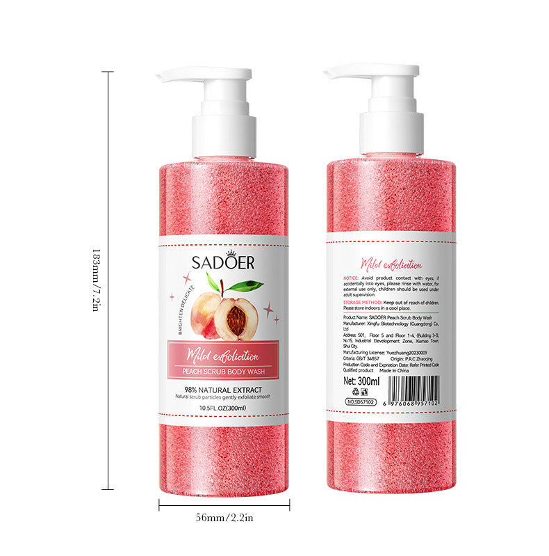 Fruit Body Wash300mlSADOER Kiwi Body Scrub Shower Gel  Wholesale
