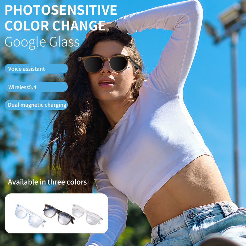 Non-Bone Conduction Bluetooth Glasses Open-Fit Smart Sunglasses Travel Driving Call Hands-Free Sun Protection Sunglasses