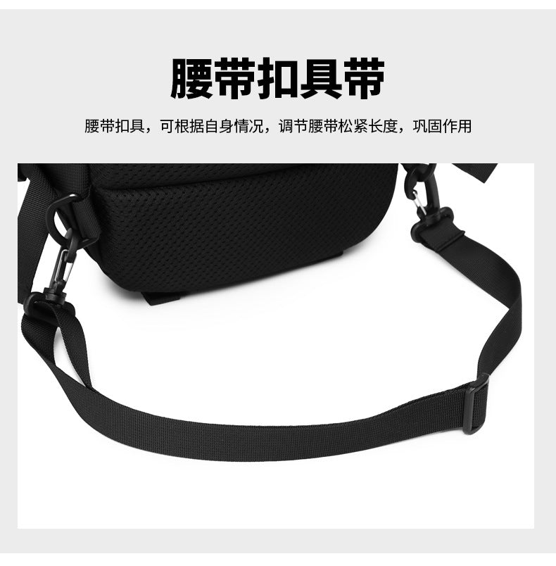 OZUKO Tactical Chest Bag Men's Waterproof Crossbody Bag Outdoor Sports Small Backpack Trendy Shoulder Portable Men's Bag