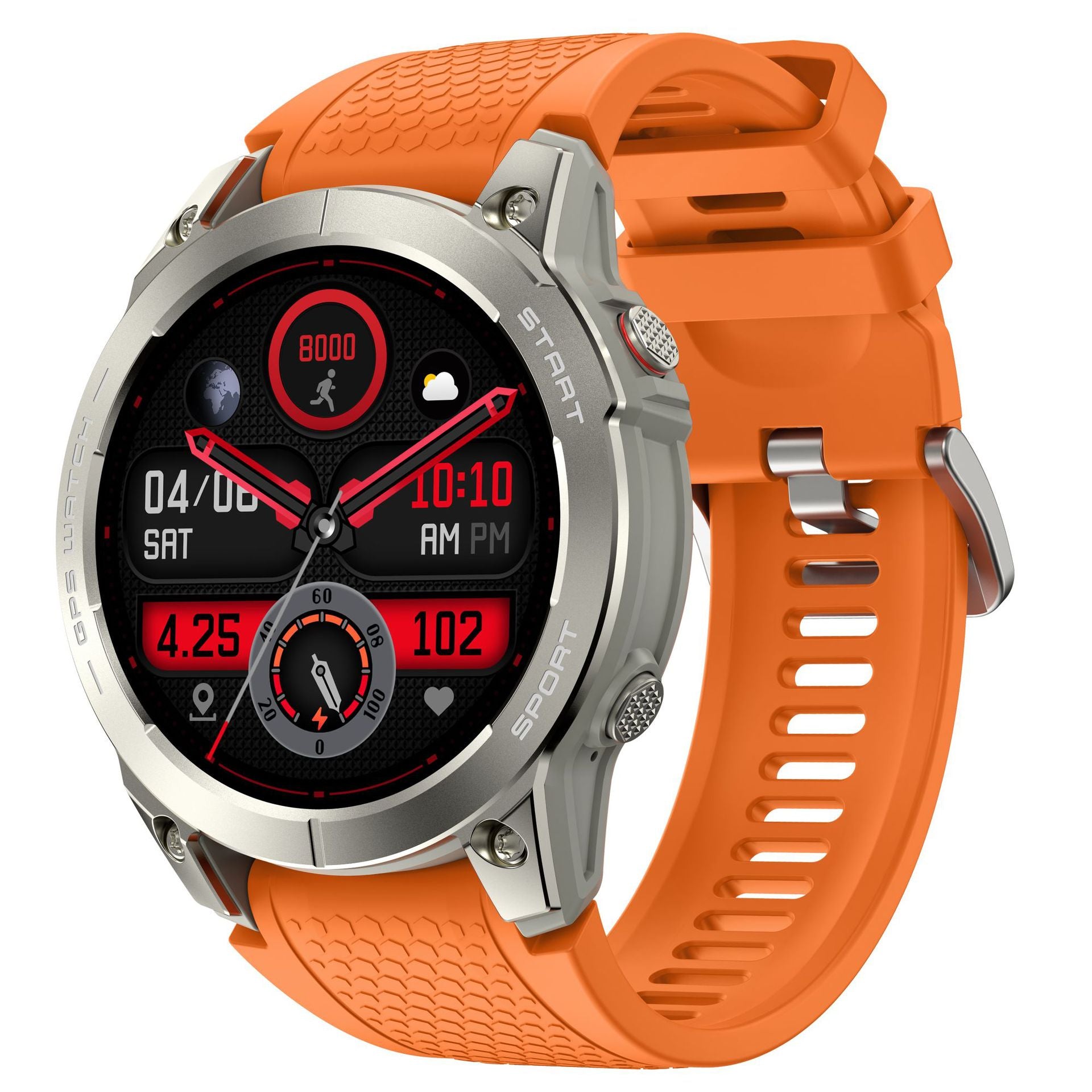 S53Smart Watch1.43inch Bluetooth Call Heart Rate Monitor Pedometer Sleep Monitor GPS Beidou Positioning Three-Proof Sports