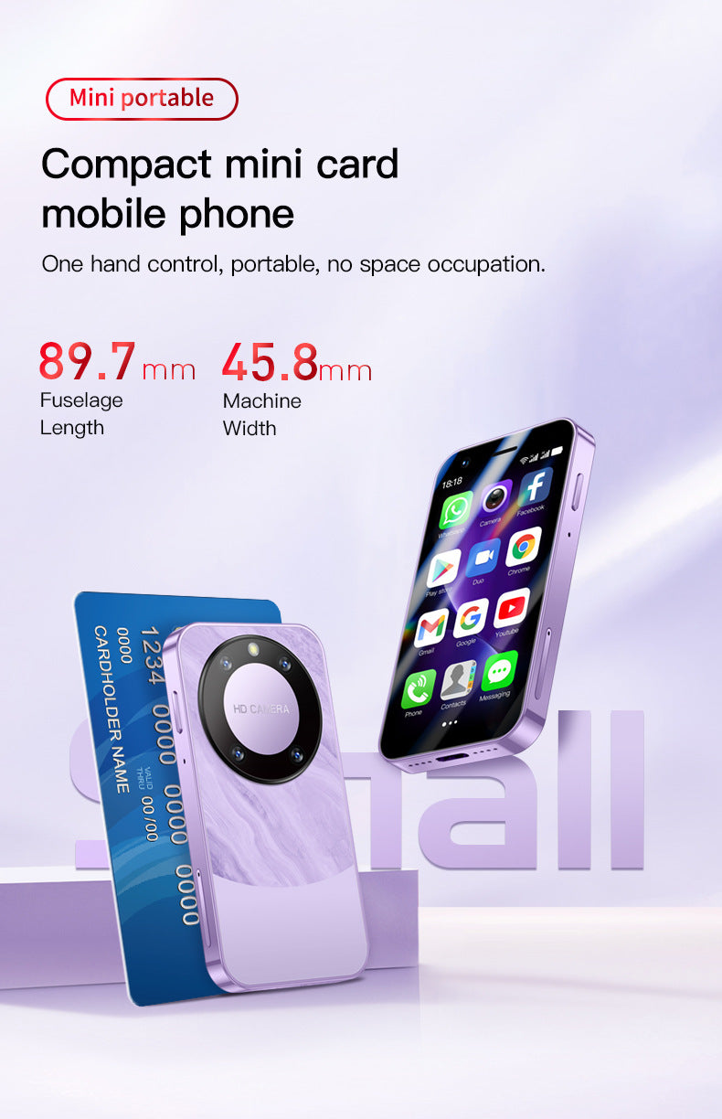 Hot Sale F8 Pro Mini Mobile Phone Dual Sim Quad Core Google Store Android Smart Small Phone(Popular)