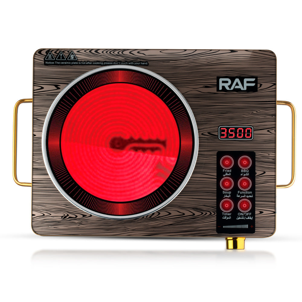 RAF European Standard Electric Ceramic Stove Household Multi-Functional High-Power Stir-Fry Hot Pot Light Wave Induction Cooker Countertop Electric Stove