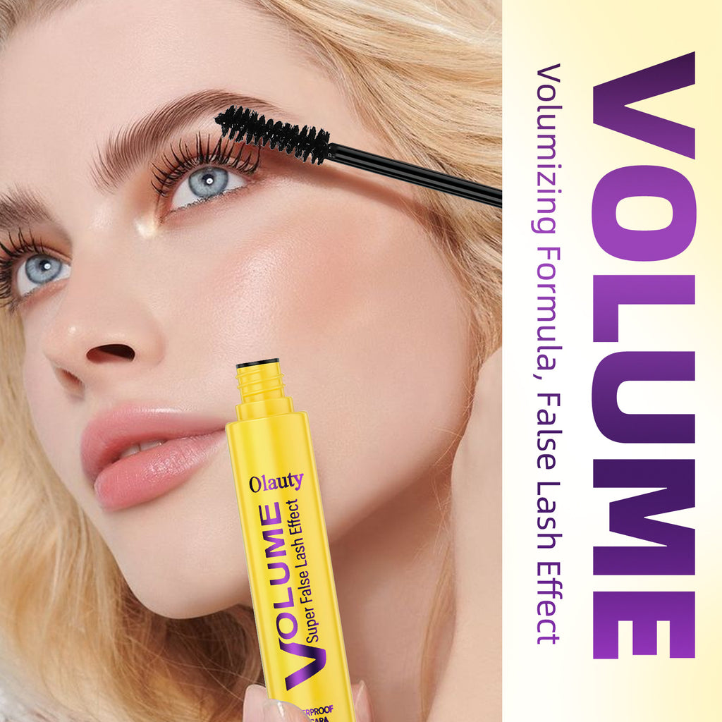 tkOlauty False Eyelashes Waterproof Mascara9ml Long-lasting non-smudge fiber volumizing curling mascara