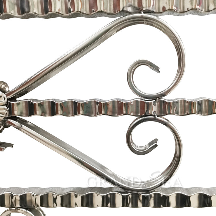 British Style Matte Silver SS 304 Stainless Steel Window Grill Design