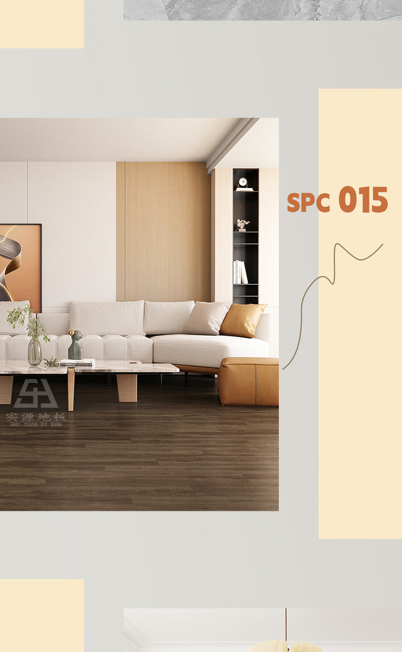 Anti-Slip Waterproof Fireproof Locking Eco-Friendly Flooring Commercial Project spc Stone Plastic Locking Type PVC Stone Crystal Flooring