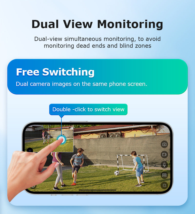 Private Model AOV Solar-powered Binocular Camera4G Outdoor Solar Camera6MP High Definition Wireless Surveillance