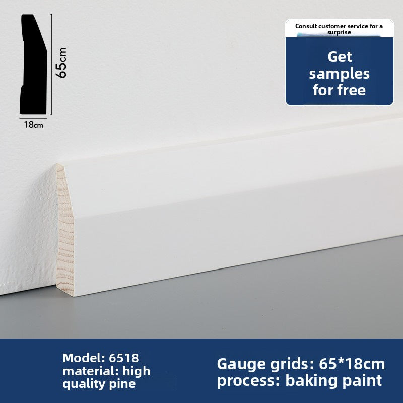 European and American popular pine skirting board, painted decorative trim, skirting line, solid wood skirting board