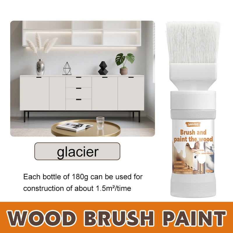 Hot Sale Odorless Water-Based Wood Paint with Brush for Furniture Renovation, Wood Door Color Change, Indoor and Outdoor Universal