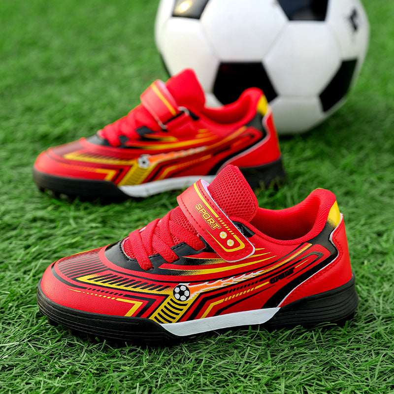 Professional Boys' Lightweight Breathable Training Shoes with Velcro for Primary and Secondary School Students2025Fashion Trendy Short Spike Sneakers