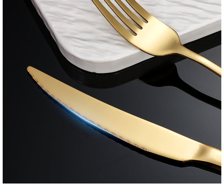 New Hot Selling Stainless Steel Star Diamond Tableware Knife, Fork and Spoon40Set20Set of Steak Knives and Forks