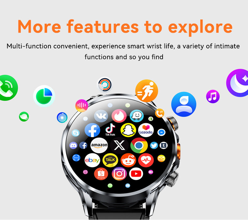 H18Smart Watch5G SIM Card Global Comm Google Store APP Download the Right Camera Video Call Independently