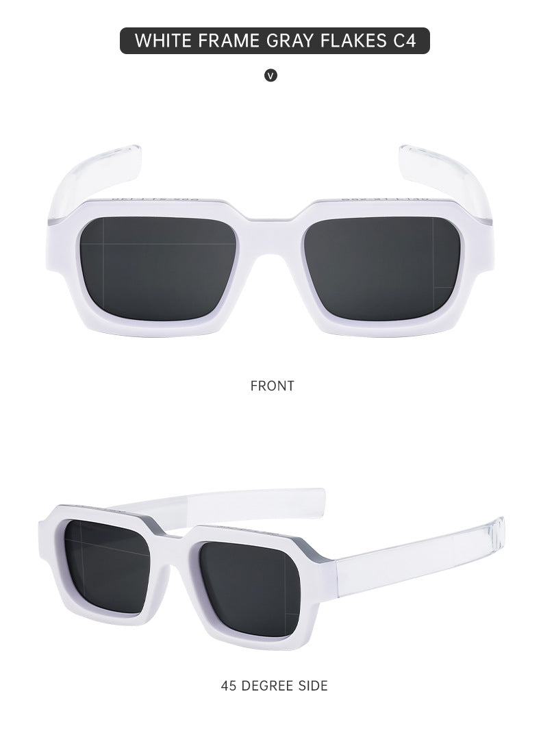 New Fashion Square Frame Sunglasses for Men and Women with a High-End Feel INS European and American style sunglasses outdoor glasses sglasses