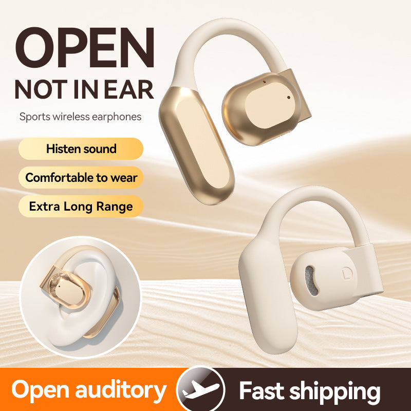 M62Popular AI Translation Bluetooth Earphones Bone Conduction Ear Hook Digital Display Long Battery Life Wireless Bluetooth Earphones