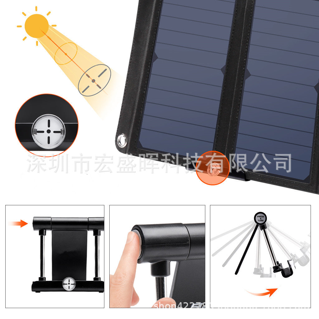 28WSUNPOWER Solar Folding Bag Charging Bag Solar Panel 5V Fast Charging Mobile Phone USB Charger