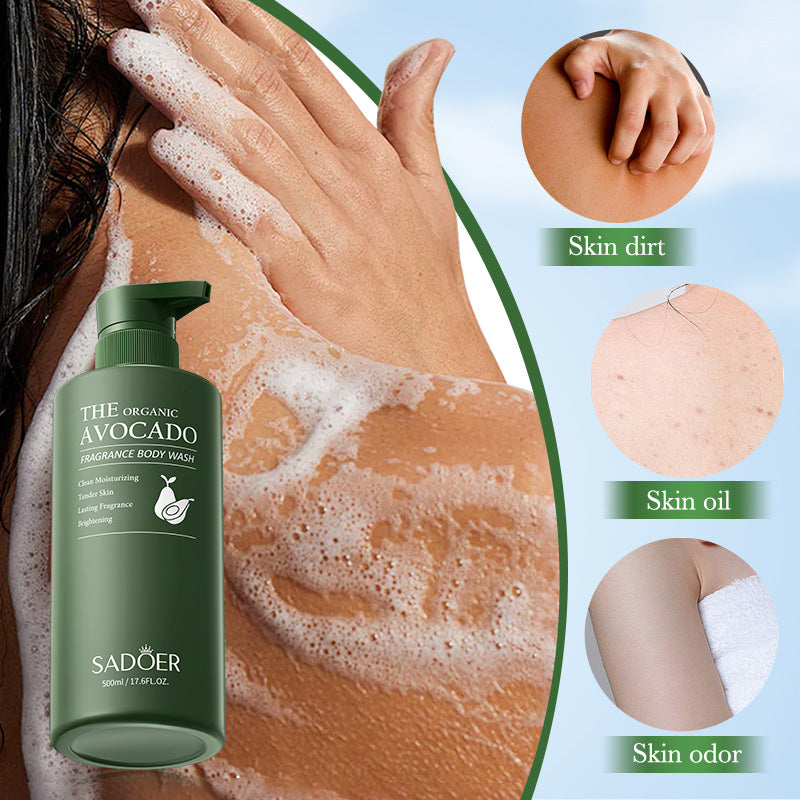 Avocado Fragrance Shower Gel SADOER Skin Rejuvenation Cleansing Body Wash Cross-Border Wholesale