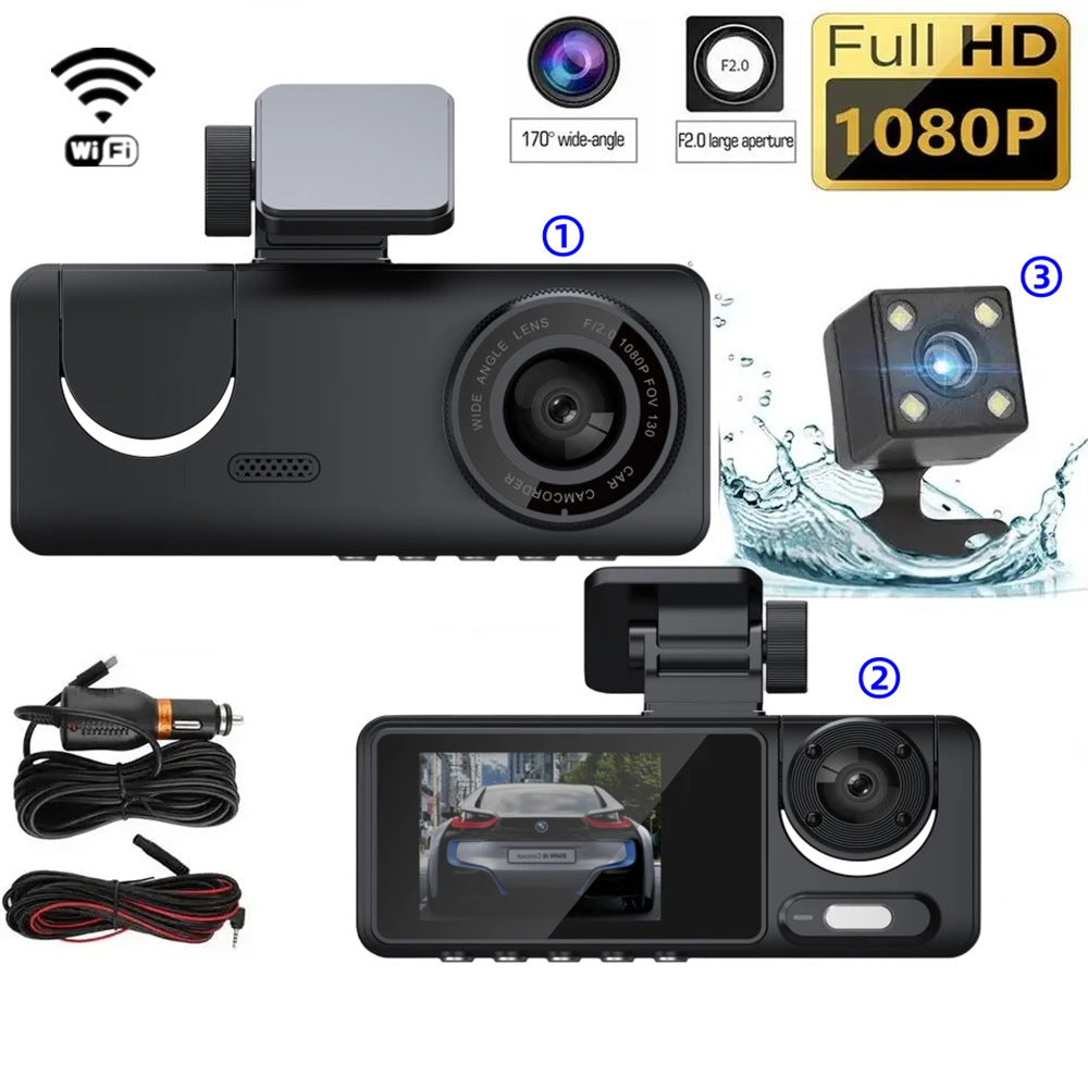 Driving Recorder S16New1080P Hd Night Vision2.0Inch Hidden Dual-Recording Car Camera