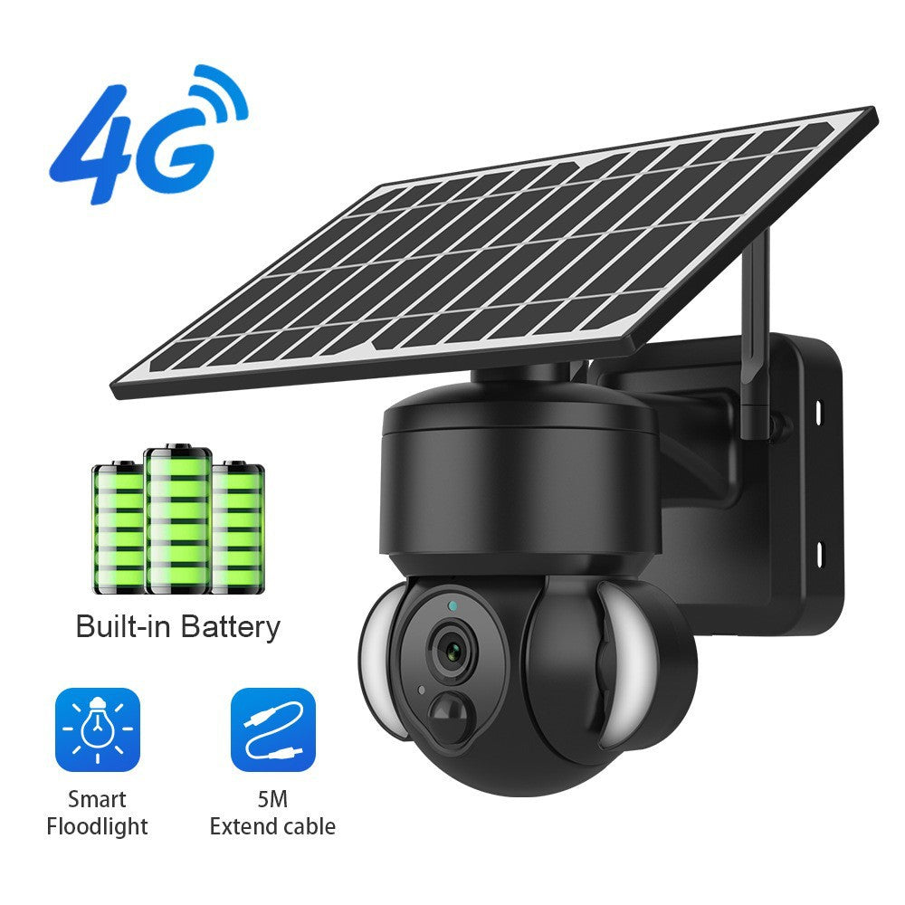 New Low-Power Solar Energy3MP HD Camera Phone Remote Monitoring Sound Light Warning