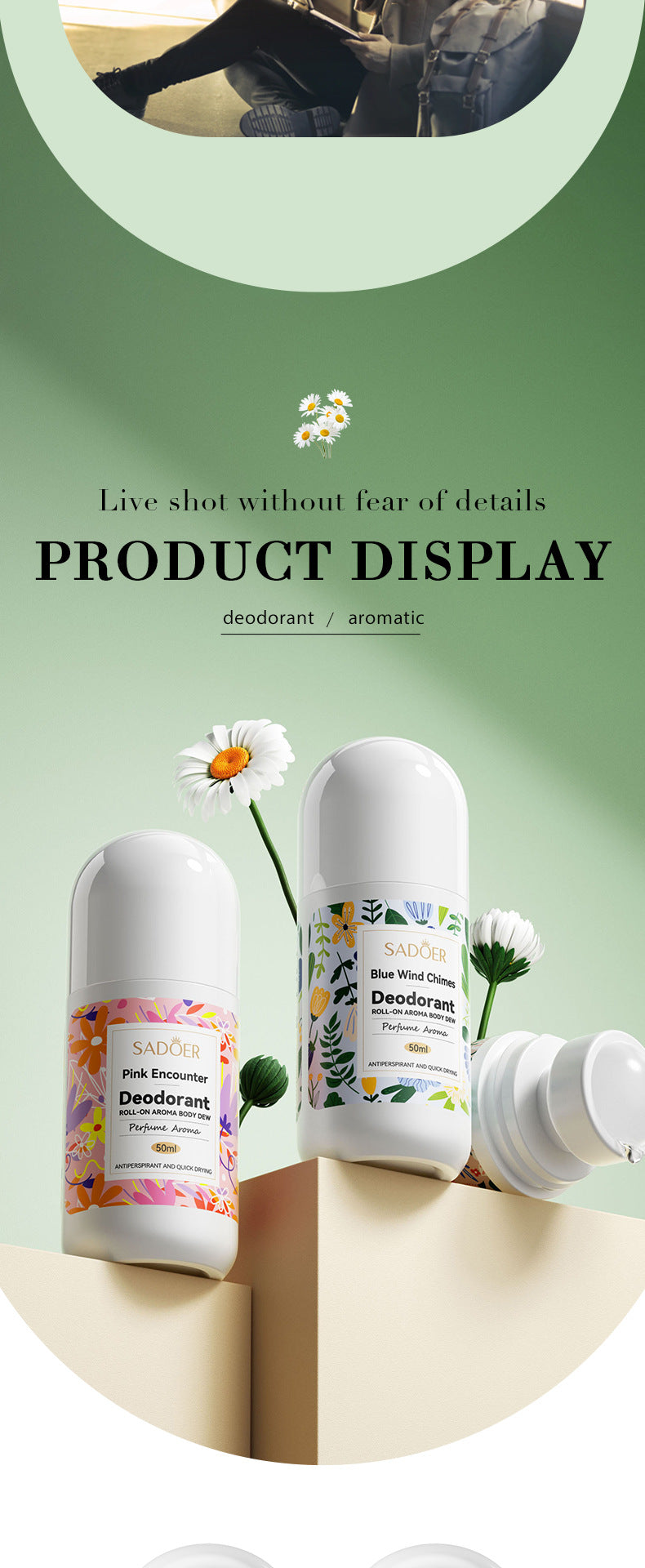 Antiperspirant SADOER Lan Feng Ling Roll-On Deodorant Portable Long-Lasting Fragrance  Wholesale