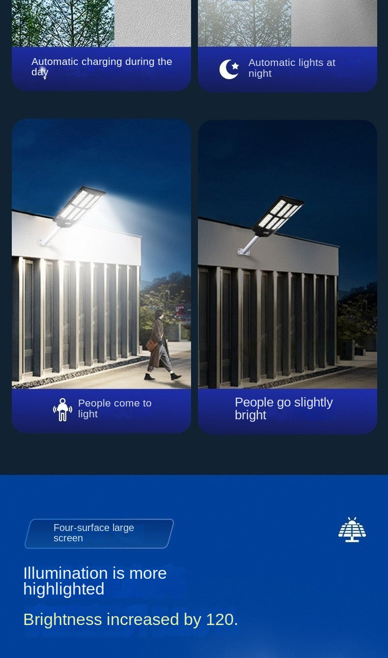Integrated Solar Street Light Intelligent Sensor Outdoor Home Garden 1000W 2000W 3000W Solar Lamp