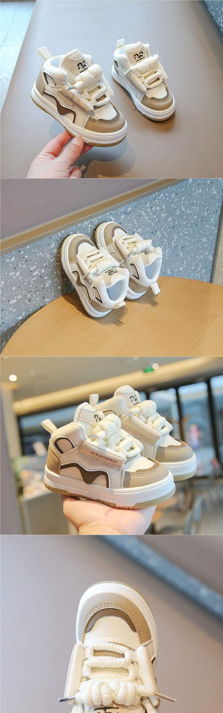 2025Spring Style Dad Shoes Children's Sports Shoes Boys' Casual Sneakers High-top Girls' Loafers Dopamine Kids' Shoes