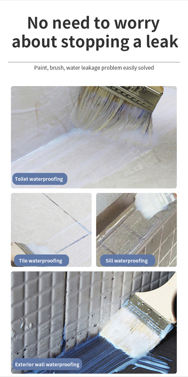 Nano Coating Roof Waterproof Glue Liquid Transparent Wall Water Infiltration Moisture Proof Toilet Transparent Waterproof Coating