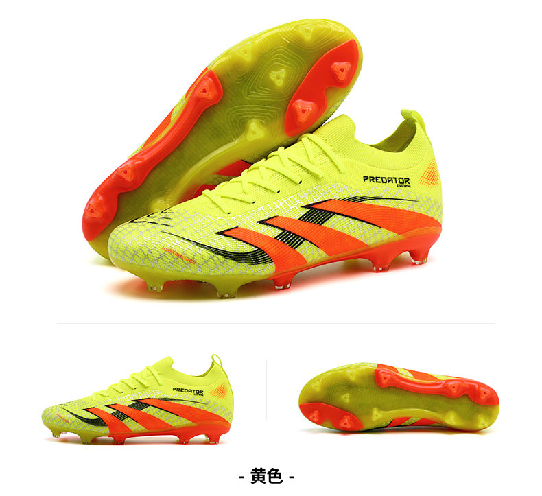 2025New Football Shoes for Men and Women, Youth Students, Fashionable and Comfortable, Long Spikes, Low-top, Factory Direct Sale