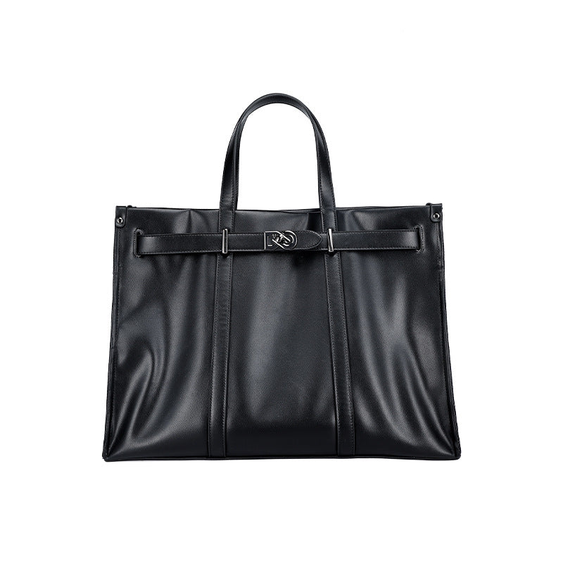 Korean Style Handheld Fashion Casual Briefcase New Work Commute Large Capacity Versatile Tote Bag High-end Feel Women's Bag