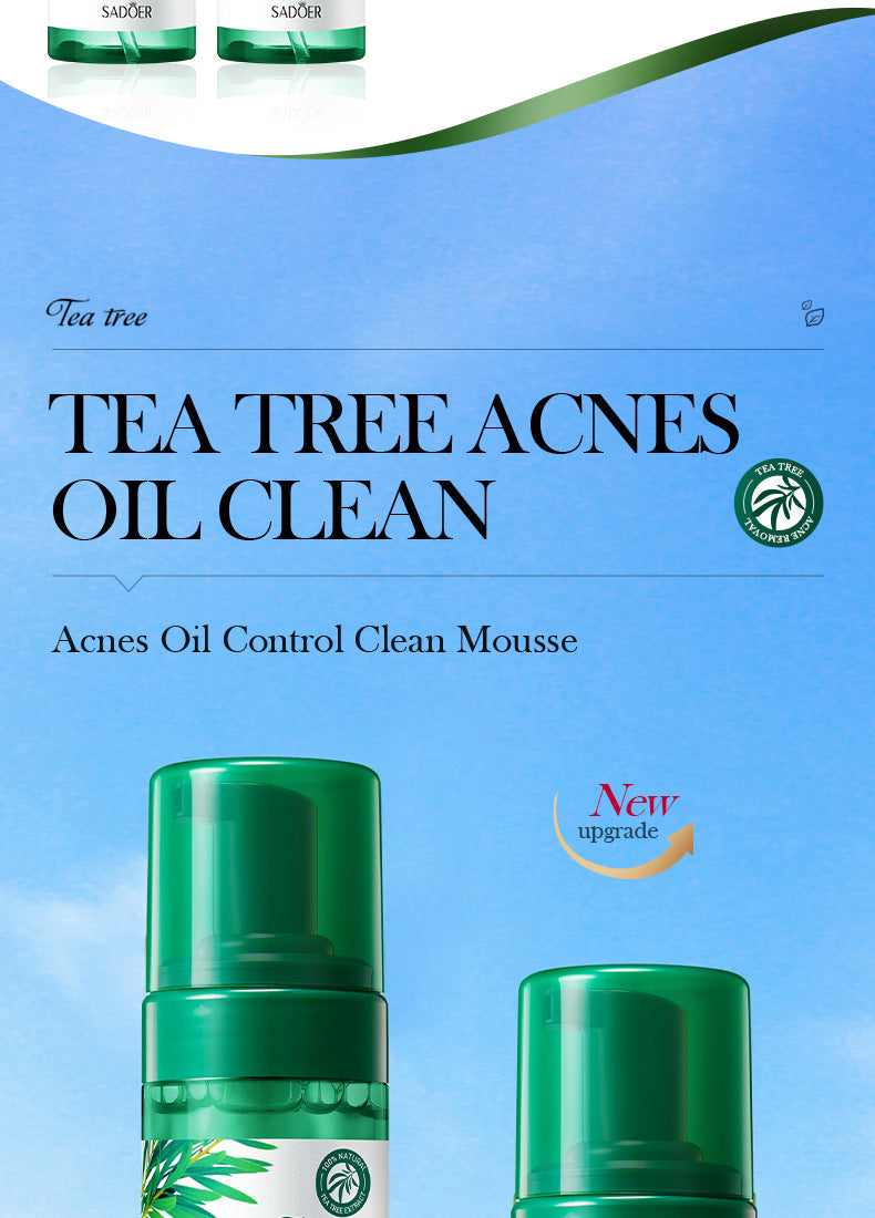 Tea Tree Skincare Set SADOER Cleansing, moisturizing, hydrating five-piece set for  foreign trade wholesale