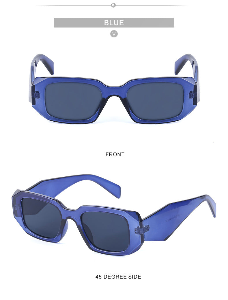 Irregular Square Frame Sunglasses for Women Trendy European and American Fashion Small Frame Wide Leg Sunglasses UV Protection sunglasses
