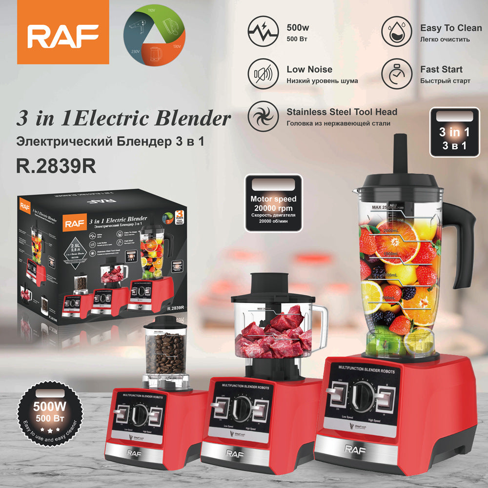 RAF European Standard Multifunctional 3-in-1 Juicer Household Food Processor Meat Grinder Grinder Mill